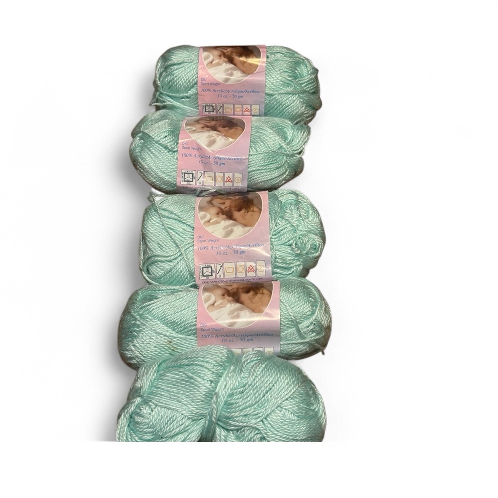 Vintage Mary Maxim Baby's Best Yarn in a mint green color.( discontinued color)